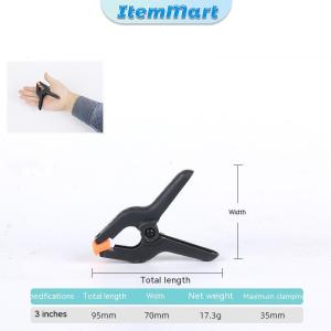 ItemMart Nylon Spring Clamp Wood working Backdrop Clip / Holder 3" 4" 6"