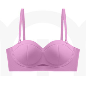 【SingaBralette】 Leopard Bra Small Breast Push Up Bra Wireless Anti Sagging Detachable Straps Seamless Non Slip Strapless ​​Bralette​​