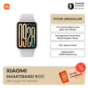Xiaomi Smart Band 9 Pro - Fitness Tracker Layar AMOLED 1.74” dengan GPS dan Detak Jantung