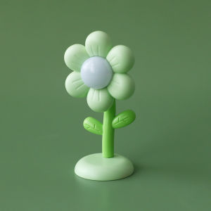 Đèn mini để bàn hình bông hoa đáng yêu màu pastel Đèn hoa mini đế nam châm Đèn hoa trang trí bàn học figure mô hình