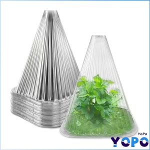 YoPo 10Pcs Plastic Plant Covers Weather-Proof Plant Hats Protection Outdoor Garden Supplies Seedling Prot