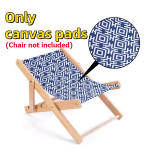 HATELI Sisal Cat Chair Adjustable Wooden Cat Lounge Chair with Sisal Mat Scratcher 3 Gear Height Beach Kitty Hammock Bed Indoor Outdoor Scratching Furniture for Kitten Puppy Bunny