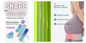 Yolife 3 Size(SML) Hip Resistance Bands Yoga Squat Elastic Band Latex Anti-Slip Exercise Fitness Weight Loss Stretch Band/ Jalur Ketahanan Pinggul 3 Saiz(SML) Jalur Elastik Yoga Squat/ Yolife 3 码(S、M、L)臀部阻力带瑜伽深蹲弹力带乳胶防滑运动健身减肥弹力带