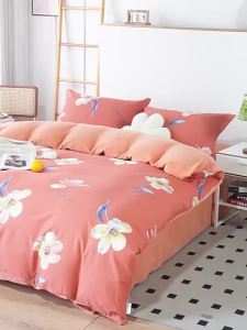 Milk Velvet Quilt Cover Single Piece Pure Cotton Plus Velvet ab Single-Sided Velvet Duvet Cover Plush Double Thickened Flannel Coral Fleece LZD