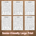 [New Model]2026 Big Book for Finding Words, Large Print Adult Word Puzzle Game Book, Contains 600 New Words Brain Training Activity Book. 