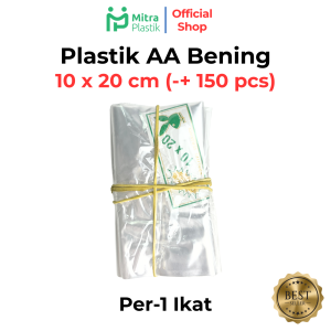 (1 Ikat) Plastik AA 10x20 Kantong Bening Tipis Bungkus Sambal Gula Terigu Tepung Sayur Kertas Fotocopy