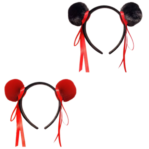 Creative Headband With Furry Round Balls Cosplay Hairband Fashion Hair Accesories Suitable For Various Hairstyles