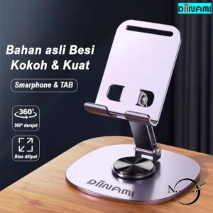 CN Phone Holder Desktop Holder Hp Rotary 360 Holder meja Full Metal besi