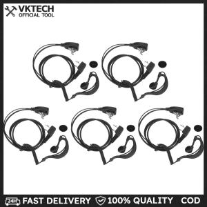 5Pcs 2 Pin Earpiece G-shape Headset Security Headset Walkie Talkie Earpiece Headset Mic Two Way Radio Accessories