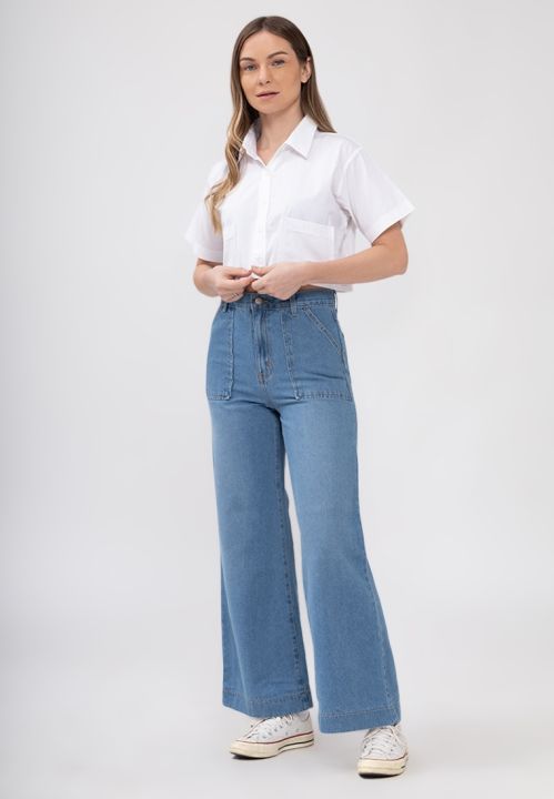 Next Jeans high rise front pocket wide leg denim pants Lazada PH