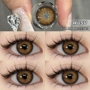 【NEW】Softlens Mata Normal WUSU Series 1Sepasang Chocolate Warna Lensa Kontak soflens Green Contact lens Bigeyes Diameter 14.2mm Softlens Softlense Softlens Murah