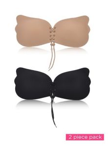 Kiss & Tell Butterfly Push Up Nubra Seamless Invisible Reusable Adhesive Stick on Wedding Bra