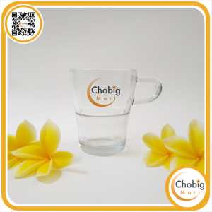 CHOBIG Gelas Kaca 250ml Gelas Susun Stack Mug Cangkir Handle Glass Polos STKM