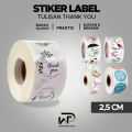 Stiker label kemasan | 500 PCS (1 Roll) Stiker Label Thank You For Your Order | Stiker Label Kemasan | Sticker Thank You | Stiker Label Makanan | Stiker Kemasan 2,5 cm 1 Roll. 