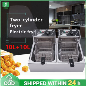 Commercial 20Liters Electric Deep Fryers Stainless Steel Deep Oil Fryer 10+10 liter Fried chicken
