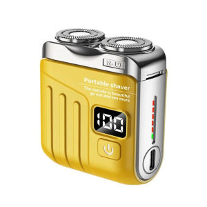 R-19 Electric Smart Shaver IPX7 Waterproof Household Portable Washable Display Digital  Double Blade Charging Shaver