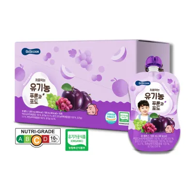 BebeCook 10-Pk BebeCook Organic Plum And Grape Juice