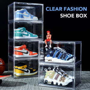 【Fans Tone】Acrylic Shoe Box Transparent Shoe Box Plastic Storage Sneakers Clear Stackable Organizer Storage Shoe Box Plastic