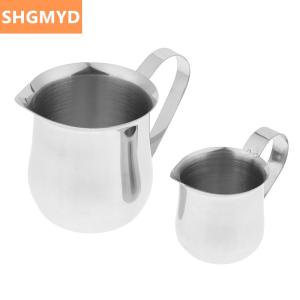 [COD] SHGMYD Coffee Milk Frothing Pitcher Cup Kitchen Stainless Steel Creamer Pitchers 60-240ML Measuring Cup With Pouring Spout Coffeeware