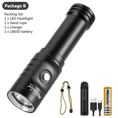 Alonefire DV57 XM-L2 LED underwater scuba diving flashlight Waterproof Lantern lamp 18650