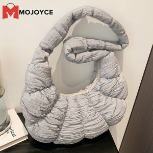 Mojoyce phong cách túi đeo vai nữ với bông độn nách phong cách và phồng kết cấu cho các sự kiện giản dị và chính thức