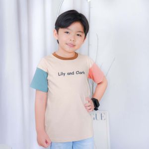 Lily And Clark Kaos Anak Laki-Laki Keren Warna Beige Combine KLC74