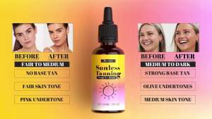 Sunless Tanning Drops to Drink Drinkable Tanning Drops Promotes Natural Skin Tone Nourishing And Moisturizing - 60ml (2 Pcs)