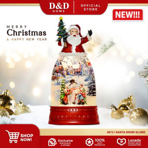 D&D Home l 8012 Christmas Snow Globe Christmas Lantern Xmas Gift Lighted Musical Festive Decor