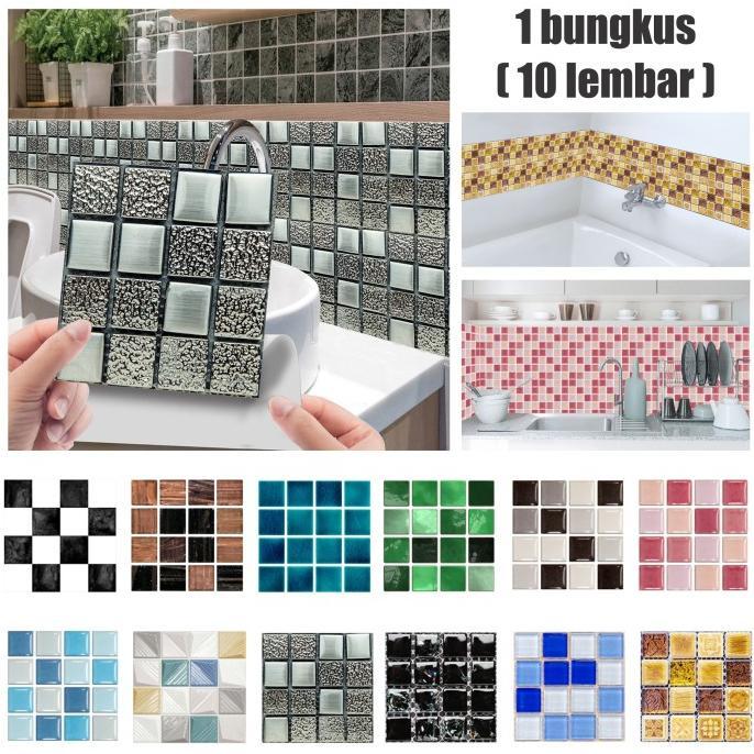 STIKER DINDING DAPUR TEMBOK MOSAIC / WALLPAPER STICKER KAMAR MANDI