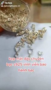 Kẹp mặt dây chuyền bạc s925 đủ size Thuylamshop vĩnh viễn bảo hành bạc bao cũ đổi mới