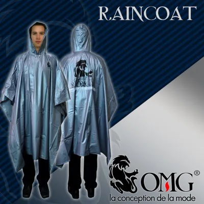 Jas Hujan Poncho kelelawar Raincoat OMG 100% PVC Waterproof Scotlight OMG Poncho Tanpa Lengan