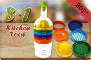 🌹READY STOCK🌹 Bin 8 Tools 8 in 1 Multipurpose Kitchen Tool Shaped Like Wine Bottle Alat Dapur Serbaguna 8 dalam 1 Botol