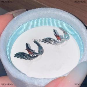 [COD] WEICHENG Vintage Couples Creative Angel Wings Ear Clips Ear Cuffs Earrings Women Birthday Jewelry Gift