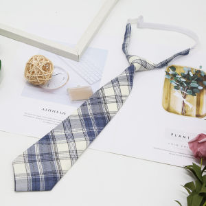 【Bestella✨COD】Seragam Pelajar Dasi Bebas Simpul Gaya Preppy Aksesori Kemeja Kotak-kotak Pendek Gaya Jepang COD