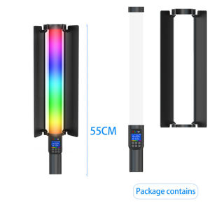 Handheld RGB Colorful Stick Light 55CM Handheld LED Light Wand CRI 95+ 2500K-6500K Photography Studio Lamp With Arm Stand light Tripod