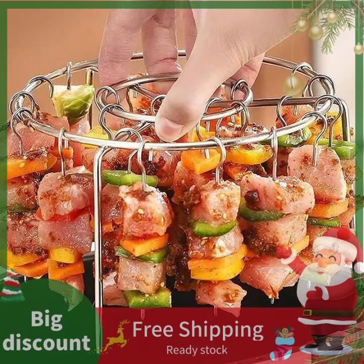 Vertical Air Fryer Grill Rost - Edelstahl Spießhalter Für Fleisch & Gemüse