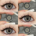BALI Gray 1 pair color contact lenses 14.2mm brown contact lens use yearly. 
