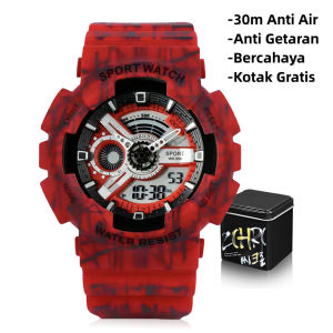 Jam Tangan Pria Anti Air Analog Digital Olahraga Fashion Desain Quartz Ganda Jam Tangan COD + Box