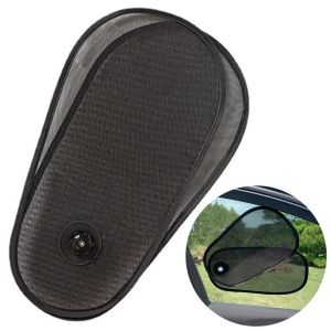 PENGQ Suction Cup Type Car Side Window Sunshade Rotatable Non-Obstructive Design Black Sun Visor Summer UV Protection Sun Protection Cover For Side  Sunroof Windows