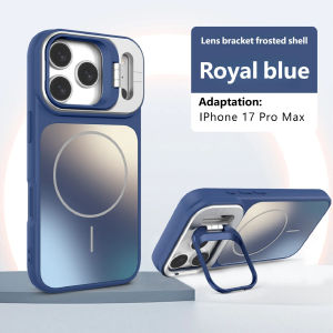 Ốp lưng từ tính AG Matte sang trọng cho iPhone 17 Air 16 15 14 13 12 11 Pro Max giá đỡ ống kính kim loại chống sốc