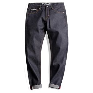 Maden Retro 14.5oz Selvedge Raw Denim for Mens Jeans with YKK Zipper Fly Embroidery Straight Jeans Classic Solid Color Trousers2026