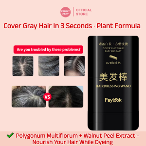 【FAMMY FAEY】Upgraded Disposable Long-Lasting Gray Hair Covering Hair Stick/Non-fading Black Portable Covering Hair Pen Dyeing Comb便携持久遮盖白发美发棒