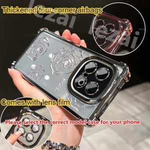 IQOO 13 5G IQOO13 Case IQOO Z9 Z9x 5G Phone Case Clear Luxury Aesthetic Shockproof Thickened Air Cushion Anti-Fall