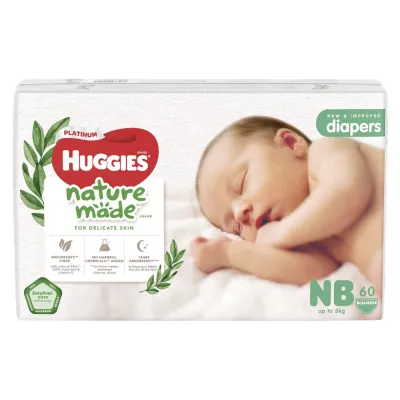 [One Carton] Huggies Naturemade Tape & Pants - Newborn / S / M / L / XL / XXL Sizes