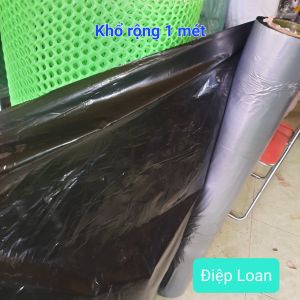 ( LOẠI ĐẸP)Combo 10mét màng phủ luống nilong phủ đất trồng rau màu 2 mặt bạc/ đen khổ rộng 1 mét độ dày 22 micromet