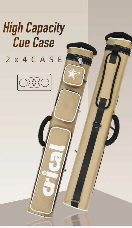 Crical Cue Case 1/2 Billiard High Capacity Cue Case 6 Holes 2x4