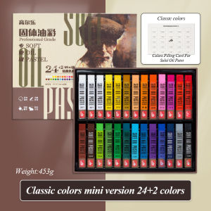 Kuelox 24/36/48 Color Professional grade Soft Oil Pastels set Macaron Morandi Color Square Crayon Oil Painting Stick set Art Supplies