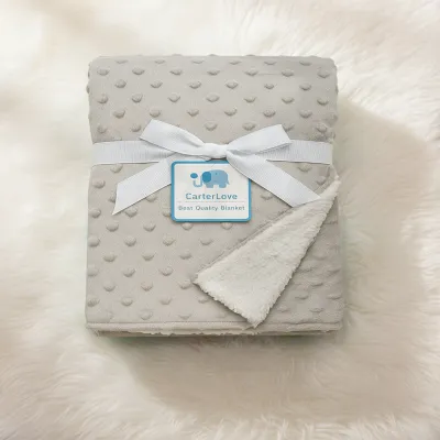 Selimut Bayi CARTERS Fleece Minky Dot Bubble Polos ZAK02