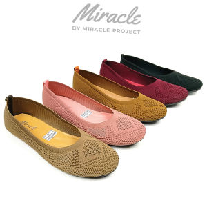 Miracle By Miracle Project - MBMP - Jasmine Series 04 - Flat Shoes Sepatu Wanita Bahan Rajut Import Flatshoes