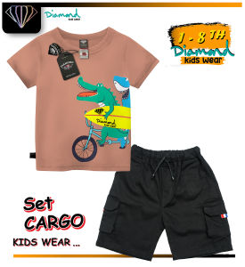 TAKAHIKOKIDS SETELAN ANAK UMUR 1-8 TAHUN KAOS SABLON PLASTISOL COTTON COMBED 30s DAN CELANA ANAK